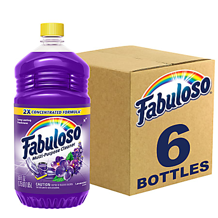 Fabuloso All Purpose Cleaner - Liquid - 56 fl oz (1.8 quart) - Lavender Scent - 6 / Carton - Purple
