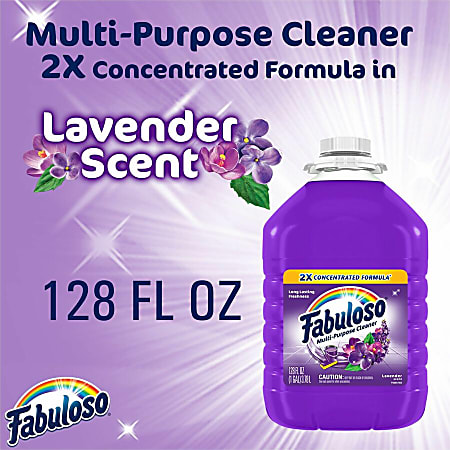 Fabuloso All-Purpose Cleaner - 128 fl oz (4 quart) - Lavender Scent - 4 / Carton - Rinse-free, Residue-free, Long Lasting - Purple Fabuloso All-Purpose Cleaner - 128 fl oz (4 quart) - Lavender Scent - 4 / Carton - Rinse-free, Residue-free, Long Lasting - Purple