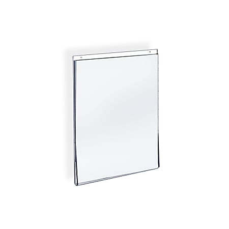 Azar Displays Wall-Mount U-Frame Acrylic Sign Holders, 11" x 8 1/2", Clear, Pack Of 10