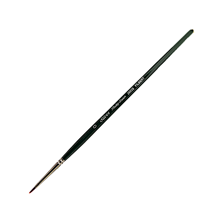 Silver Brush Ruby Satin Series Short-Handle Paint Brush 2503S, Size 0, Filbert Bristle, Synthetic, Multicolor