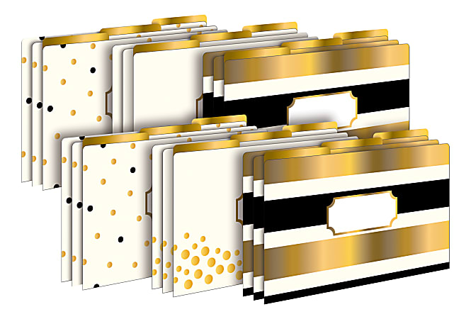 Barker Creek Tab File Folders, Legal Size, 24K Gold, Pack Of 18 Folders