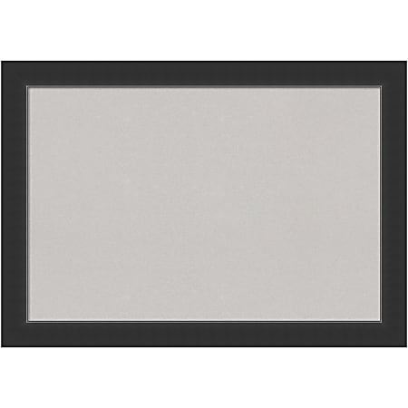 Amanti Art Cork Bulletin Board, 41" x 29", Gray, Corvino Black Wood Frame
