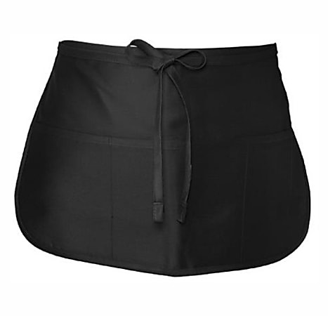 Chef Works Waist Apron, One Size, Black