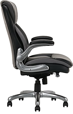 Serta Smart Layers Brinkley Ergonomic Bonded Leather High Back Executive  Chair BrownSilver - Office Depot