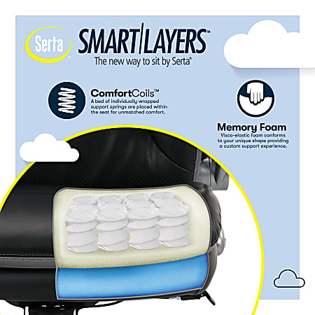 Serta Smart Layers Brinkley Ergonomic Bonded Leather High Back