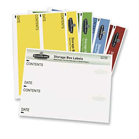 Fellowes Bankers Box Labels - Bankers Box, Peel & Stick Labels, 10-1/4"x3", 20/PK, White