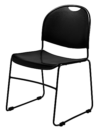 National Public Seating Commercialine Stack Chair, Black