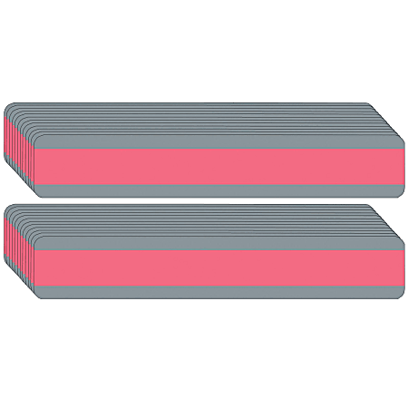 Ashley Productions Double Wide Reading Guide Sentence Strips, 1-1/4" x 7-1/4", Rose, Pack Of 24 Strips