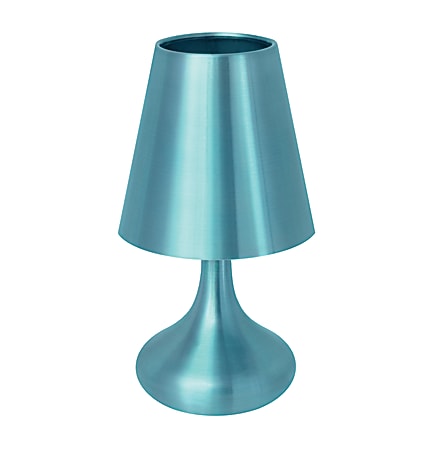 Lumisource Genie Touch Lamp, 10"H, Blue Shade/Blue Base