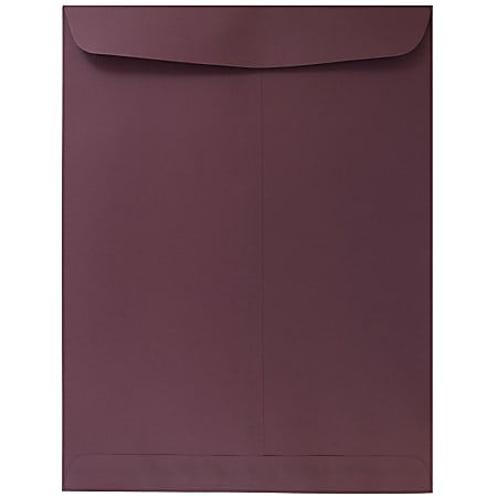 JAM Paper® Open-End 9" x 12" Catalog Envelopes, Gummed Seal, Burgundy, Pack Of 10