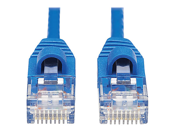 Tripp Lite Cat6a 10G Snagless Molded Slim UTP Network Patch Cable (M/M), Blue, 20 ft. - 20 ft Category 6a Network Cable for Computer, Server, Router, Printer, Switch, Network Device, Hub, Modem, Patch Panel, Photocopier - 28 AWG - Blue