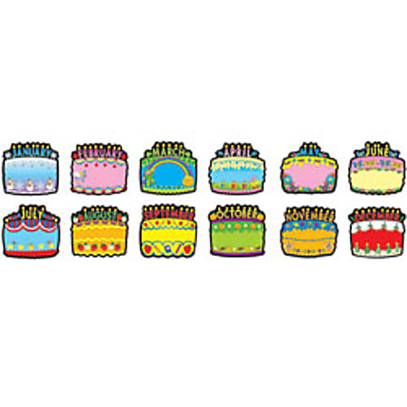 Carson-Dellosa Decorative Bulletin Board Set — Birthday Cakes
