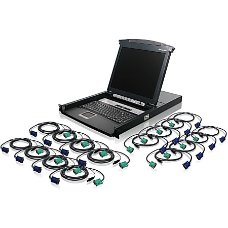 Iogear 16-Port LCD Combo KVM Switch
