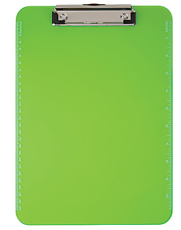 Office Depot® Brand Plastic Clip Board, 9" x 12", Green