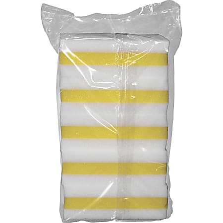 Genuine Joe Dual-Sided Melamine Eraser Amazing Sponges - 4.5 Genuine Joe Dual-Sided Melamine Eraser Amazing Sponges - 4.5