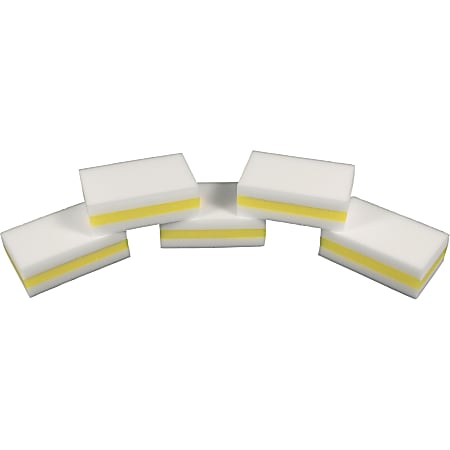 Genuine Joe Dual-Sided Melamine Eraser Amazing Sponges - 4.5 Genuine Joe Dual-Sided Melamine Eraser Amazing Sponges - 4.5
