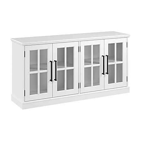 Bush Furniture Westbrook 60"W TV Stand For 75" TVs, White Ash/Restored Tan Hickory, Standard Delivery