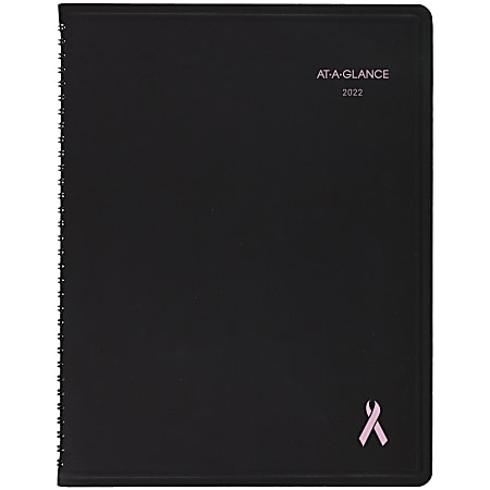 AT-A-GLANCE® QuickNotes City of Hope Monthly Planner, 8-1/4" x 11", Black, January To December 2022, 76PN0605