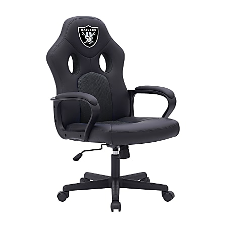 Imperial NFL Vision Faux Leather/Mesh High-Back Computer Gaming Chair, Las Vegas Raiders