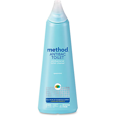 Method Antibacterial Toilet Cleaner - 24 fl oz (0.8 quart) - Spearmint Scent - 6 / Carton - Blue