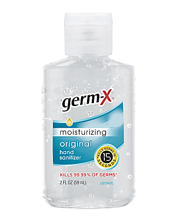 GERM-X Original Hand Sanitizer, 2-Oz Flip-Cap Bottle, FDA Registered and Listed