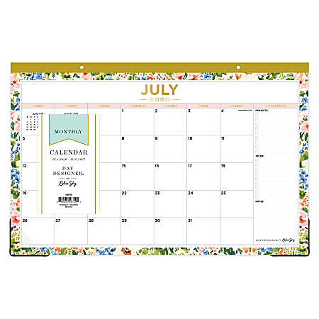 DESK PAD PLANNING CALENDAR DD ASHLEY COTTAGE - 17X11 AY26-27 MONTHLY 