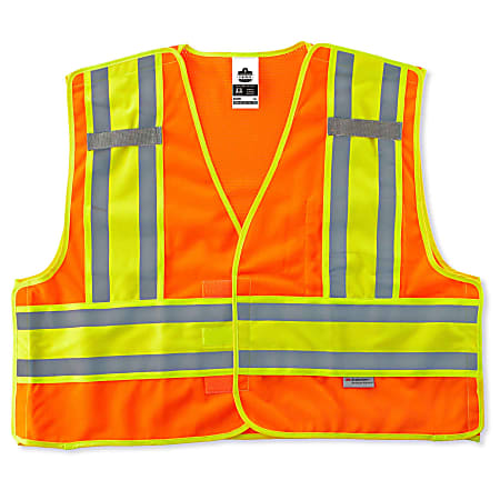 Ergodyne GloWear Safety Vest, Public, Type-P Class 2, Large/X-Large, Orange, 8245PSV