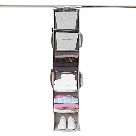 Dormify 6 Shelf Hanging Organizer, Gray