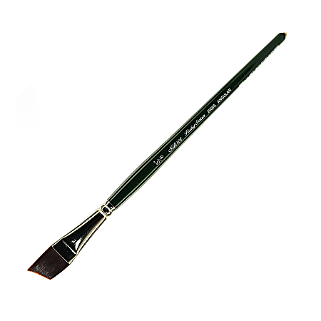 Silver Brush Ruby Satin Series Short-Handle Paint Brush 2506S, 5/8", Angular Bristle, Synthetic, Multicolor