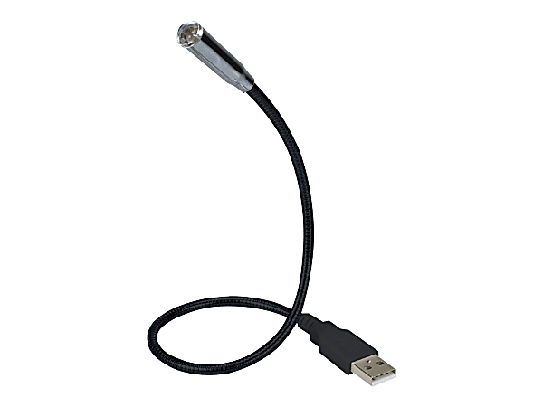 QVS Flexible USB LED Notebook Light - USB light - black - 1.2 ft