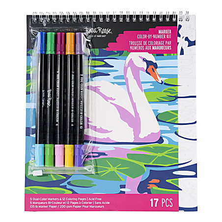 Vivid by Brea Reese Marker Color-By-Number Kit, Forest, Total Qty 1