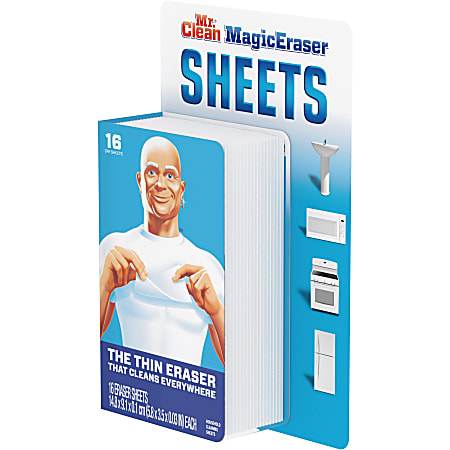 Mr. Clean Magic Eraser Sheets - 16 / Pack - 8 / Carton - White