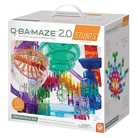 MindWare® Q-BA-MAZE™ 2.0 Ultimate Stunt Marble Maze Building 204-Piece Set