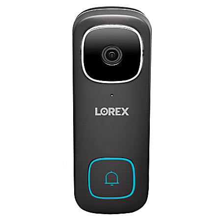 Lorex 2K QHD Wired Smart Video Doorbell With Person Detection 5.1 H x 1.8 W  x 0.91 D Black - Office Depot