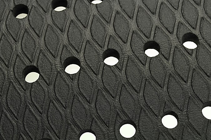 M + A Matting Cushion Max Floor Mat With Holes, 36" x 60", Black
