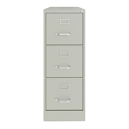 Hirsh Commercial 22"D Vertical 3-Drawer File Cabinet, Light Gray