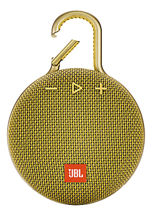 JBL Clip 3 Portable Bluetooth® Speaker, Yellow, JBLCLIP3YEL