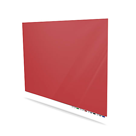 Ghent Aria Low Profile Magnetic Dry-Erase Whiteboard, Glass, 48” x 72”, Rose