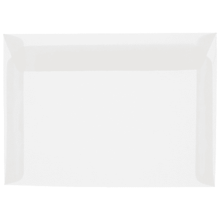 JAM Paper® Open-End 10" x 13" Catalog Envelopes, Gummed Closure, Clear, Pack Of 10
