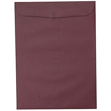 JAM Paper® Open-End 10" x 13" Catalog Envelopes, Gummed Closure, Burgundy, Pack Of 10