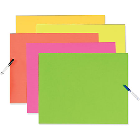 Bazic 5030 Fluorescent Yellow Poster Board 22 x 28 in.