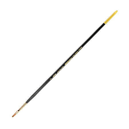 Silver Brush Renaissance Series Long-Handle Paint Brush 7102, Size 3, Bright Bristle, Sable Hair, Multicolor