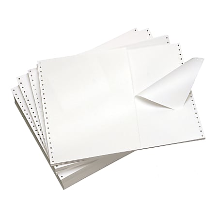 Office Depot® Brand Computer Paper, 1 Part, 20 Lb, 14 7/8" x 11", Tri-Perforated, White, Box Of 2,700 Sheets