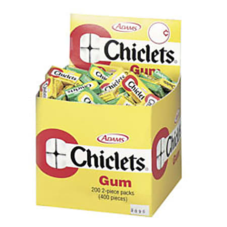 Chiclets® Gum, 1 Oz, Box Of 200
