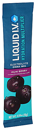 Liquid I.V. Hydration Multiplier Electrolyte Drink Mix, Acai Berry, 0.56 Oz, Total Qty 8
