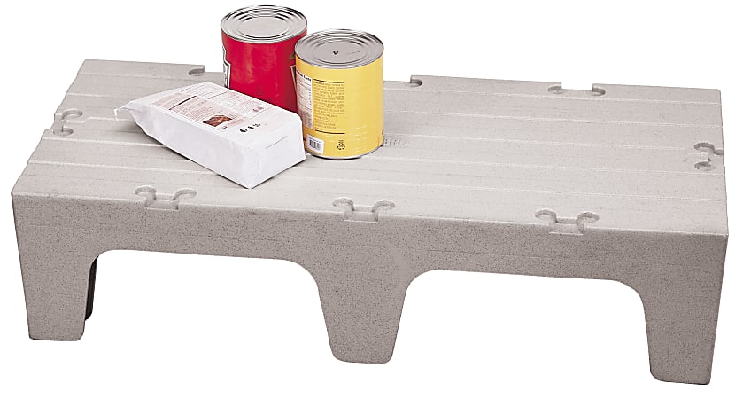 Cambro Solid Dunnage Rack 12 H x 21 W x 48 D Speckled Gray - Office Depot