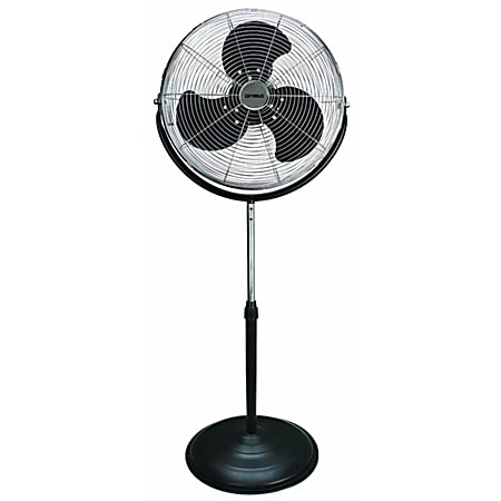 Optimus 18" Adjustable Industrial-Grade High-Velocity Stand Fan, Black