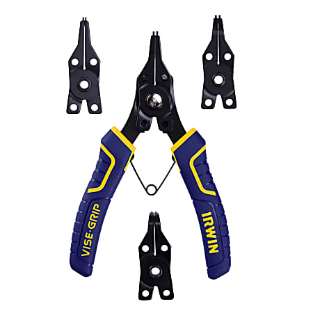 IRWIN® VISE-GRIP® Combination Internal/External Snap-Ring Pliers Set with 4 Interchangeable Tips
