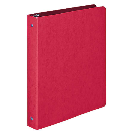 Wilson Jones&reg; Presstex&reg; 3-Ring Binder, 1" Round Rings, Executive Red