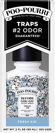 Poo-Pourri Before You Go Toilet Spray, 2 Oz, Jasmine + Mint, Pack Of 12 Bottles